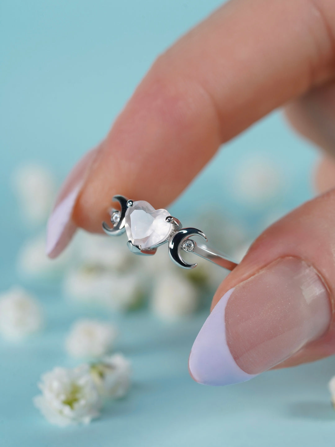 Lunar Heart Ring | Handmade Tanabata-Inspired Silver Jewelry